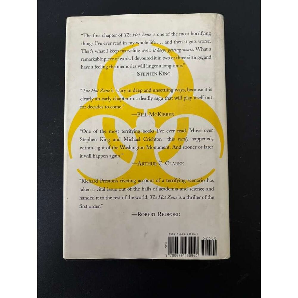 The Hot Zone Richard Preston Paperback True Story Virus Ebola Thriller Book - Picture 2 of 2